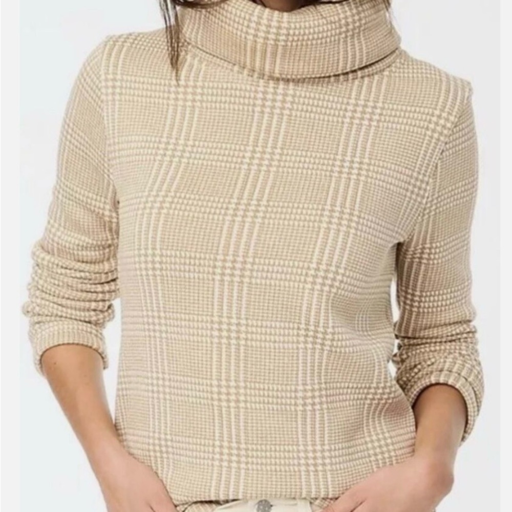 New J.Crew Turtleneck Women’s Beige Sweater, Size S